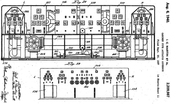 Patent number 2,209,987.  Irl C. Martin first patented this type of Woodward governor system in 1937.