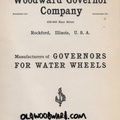 Woodward Water Wheel Governor catalogue, circa 1908.