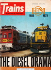 Trains September 1972.  THE DIESEL DRAMA.