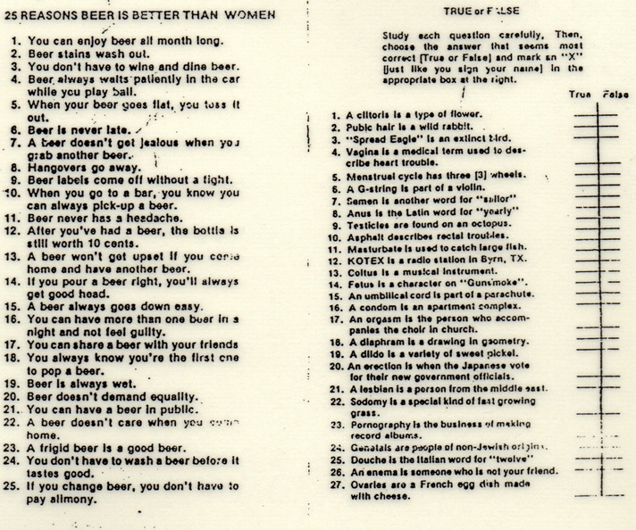 25 REASONS BEER IS BETTER THAN WOMEN.