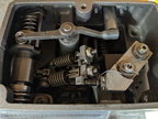 A Bendix aircraft engine fuel control for small gas turbines on display.