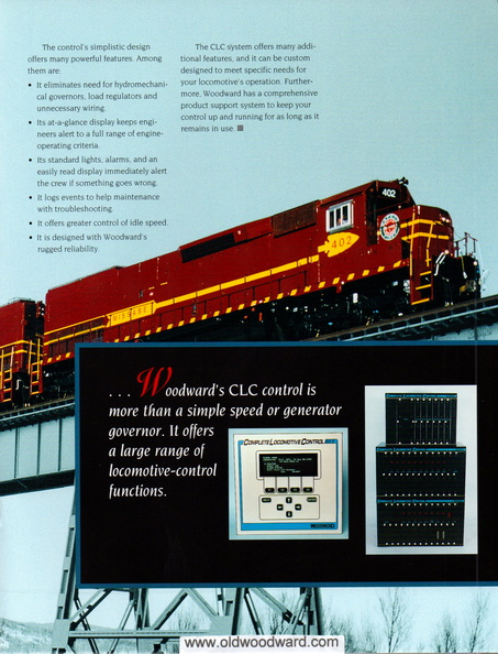 The Woodward Governor Company's attempt to market a digital locomotive engine governor system (too complicated, expensive and not an "off the shelf" control like their competitors developed and sold).