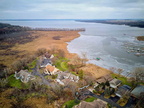 Looking south at the exit of the Westport Marin area on Lake Mendota.
