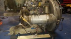 A Boeing model 502 - T50 gas turbine engine with a Woodward fuel control unit.