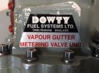 A Dowty gas turbine fuel control name plate.
