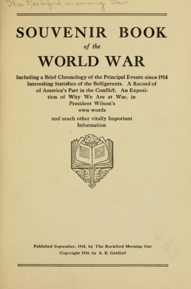 A Rockford Souvenir Book published in 1918.