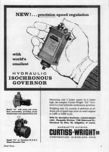 World's smallest hydraulic governor.
