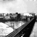 A kite view of the Rockford Waterpower District in the 1890's.