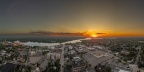 A drone's view 392 feet above Stevens Point, Wisconsin looking toward the Wisconsin River of history.