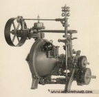 An original Woodward Factory photo of Elmer Woodward's compensating governor from 2 patents.