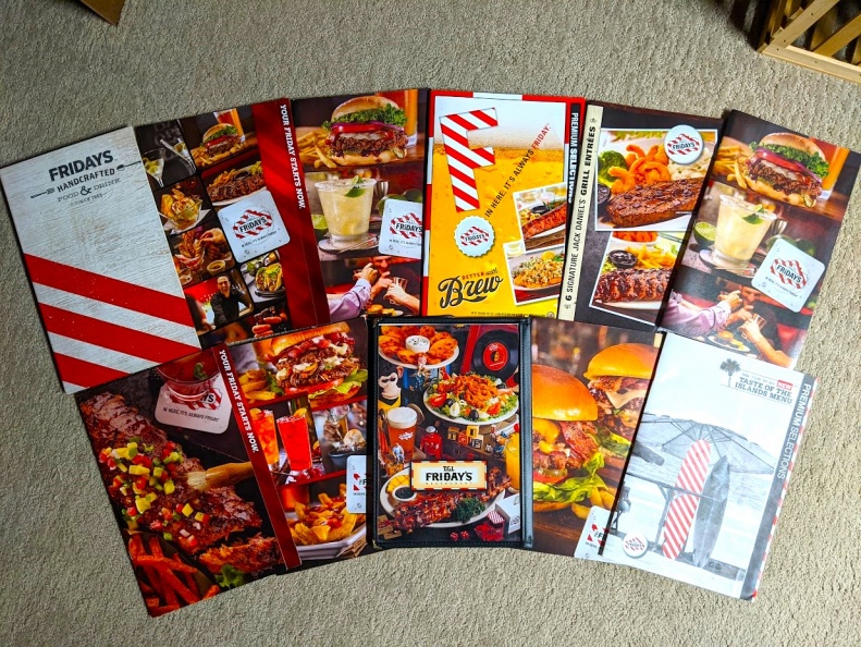 Vintage T.G.I. Friday's menus..jpg