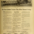 On Four-Cylinder Tractors They Effect Unusual Savings.