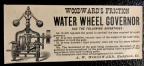 WOODWARD'S FRICTION WATER WHEEL GOVERNOR.