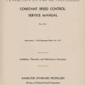 Hamilton Standard's constant speed governors exclusively manufactured by Woodward.  Manual No. 121A.