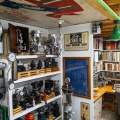 In the man cave.