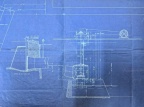 Closeup of turbine water wheel.  Blueprint from S. Morgan Smith, York, Penna.  Yorklyn, Delaware Hydroelectric turbine water wheel installation.  March 26, 1919.