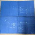 Blueprint from S. Morgan Smith, York, Penna.  Yorklyn, Delaware Hydroelectric turbine water wheel installation.  March 26, 1919.
