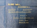 GLOBE MILLS. One Pair 36'' McCormick turbine water wheels, horizontal shaft.  Designed and built by the Rodney Hunt Machine Company.