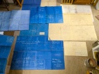 Old Hydroelectric turbine water wheel installation blueprints.