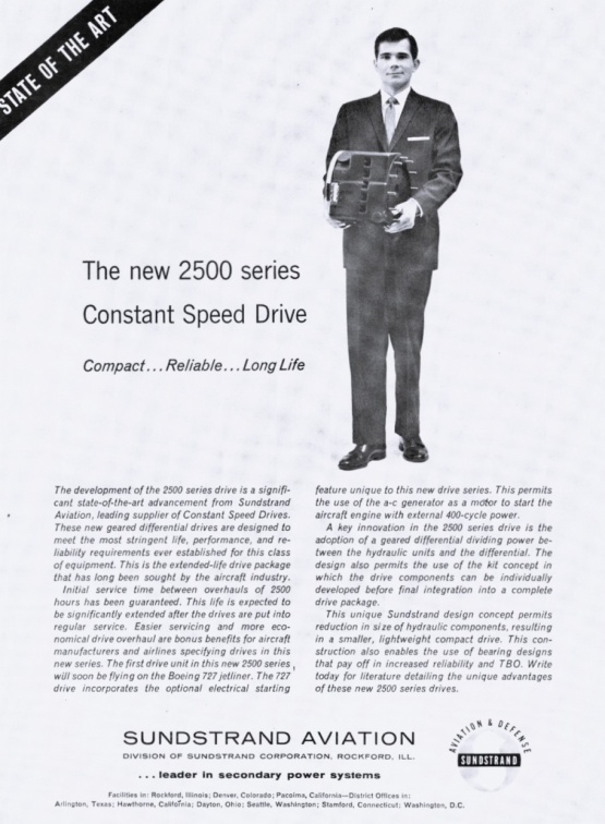 SUNDSTRAND AVIATION.  The new 2500 series Constant Speed Drive.