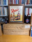 A vintage Stevens Point Brewery shipping box saved along the way.