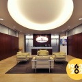 The Woodward Company's visitors lounge in Rockford, Illinois.