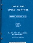 CONSTANT SPEED CONTROL.  SERVICE MANUAL 121-A.