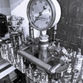 The oldest governor part in the collection is this governor oil pump pressure gauge taken off the 1916 cutaway governor from the governor school.