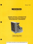 WOODWARD SPEED SIGNAL GENERATOR.  Manual number 11009.