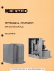 WOODWARD SPEED SIGNAL GENERATOR.  Manual number 11007D.
