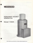 WOODWARD PERMANENT MAGNET GENERATOR.  Manual number 11002K.