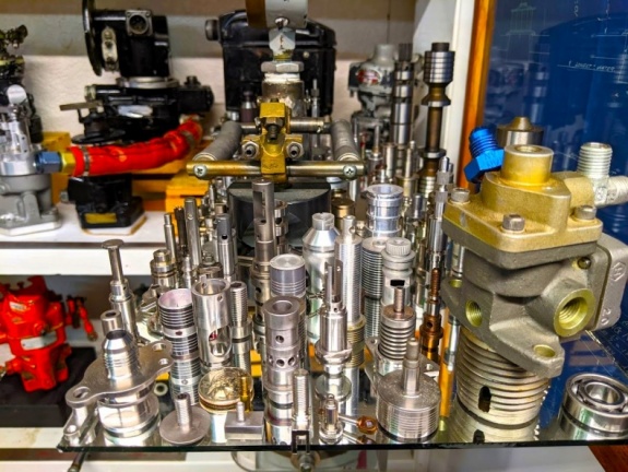 The latest display showing the Woodward type 2419 "tea cup" gas turbine governor.