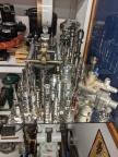 The glass mirror shelf display.