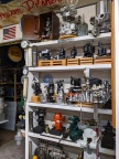 The glass mirror shelf display.
