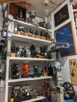 The glass mirror shelf display.