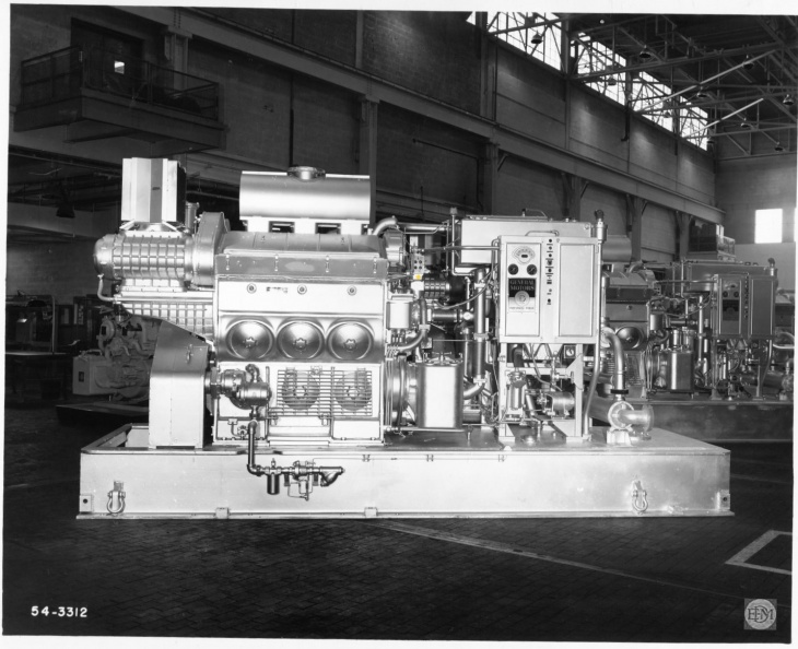 An EMD diesel engine with a Woodward UG8 governor.