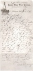 An Amos Woodward letter to the James Leffel & Company in 1887.