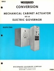 CONVERSION OF A MECHANICAL GOVERNOR INTO AN ELECTRIC GOVERNOR MANUAL 07068A.