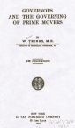 Governors have been the play toys of inventors for over a Century.  One of Elmer Woodward's favorite engineering books.