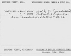 The Woodward Governor Company's governor serial number file card for the Consolidated Water Power Company.