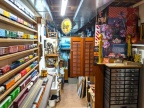 Brad's fun room going into the model railroad train room.