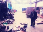 William Owens on the James Leffel shop floor. 