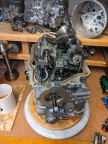 The type 1307 fuel control upper housing removed to show some of the components.