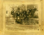 An original 1898 photo of the Stevens Point Brewery workers posing for the camera.