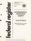 EPA WATER QUALITY PROGRAMS.