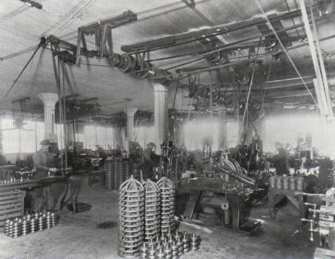 Brad has documented what these part are in the picture. The stack of gears are the crown gears that go in all Woodward mechanical governors. Amos Woodward's small machine shop in Rockford, Illinois..jpg