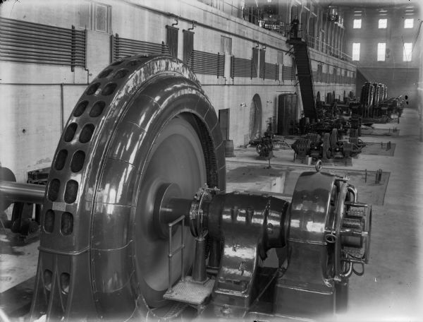 Interior view of the Allis-Chalmers generators installed in the Prairie du Sac power house in 1914.    2.jpg