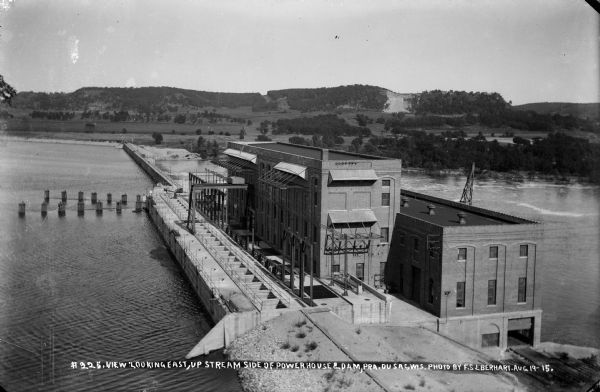Looking east at the completed power house in 1915.