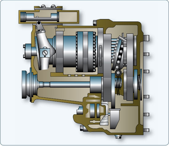 A hydraulic constant speed drive for an AC alternator for a aircraft gas turbine engine.