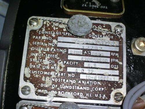 SUNDSTRAND CONSTANT SPEED AC GENERATOR, 64HP, 4300-8600 rpm.    4.jpg